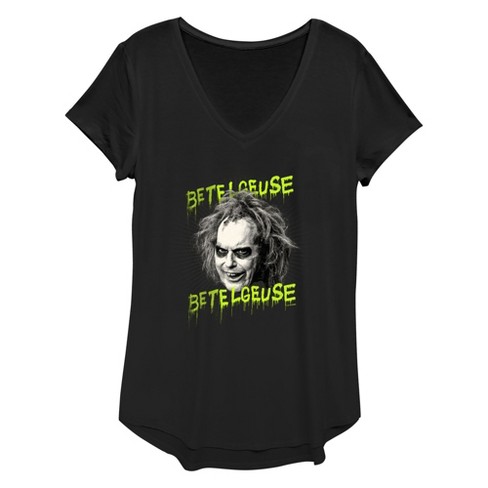 Women's Beetlejuice Beetlejuice Monochrome Face T-Shirt - image 1 of 2