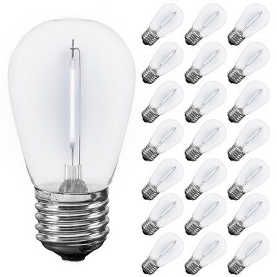 Novelty Lights S14 Hanging LED String Light Replacement Bulbs E26 Medium Base 1 Watt