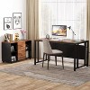 Tribesigns L-Shaped Computer Desk with File Cabinet, 55" Large Executive Table with Power Outlet - 4 of 4