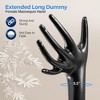 SereneLife 26-Inch Long Mannequin Jewelry Hand Display - Elegant and Durable Jewelry Stand for Rings, Bracelets, and Watches, Black - 3 of 4
