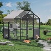 Aluminum Outdoor Cat Enclosure With Weatherproof Roof, Extra Large Catio With Channels, Side Door, Walk-In Large Outdoor Catio for Multiple Cats - 2 of 4
