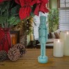 HGTV Home Collection Resin Christmas Themed Nut Cracker, Polyresin and Stone Powder, Icy Blue, 12in - 2 of 3