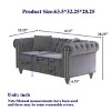 Button Tufted Velvet Chesterfield Sofa,63.5" Couch with Nailhead Arms,Wood Legs and 2 Pillows for Living Room or Apartment-Baofuwish - 4 of 4