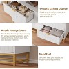 6 Drawer Dresser with Wide Storage, Wood Dresser Chest Organizer with Metal Legs, Modern Dressers & chests of Drawers for Bedroom, Living Room - 4 of 4