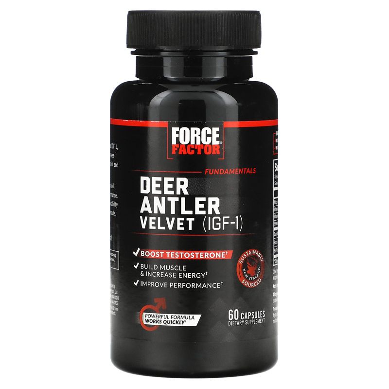 Force Factor Deer Antler Velvet (IGF-1), 60 Capsules, 3 of 4