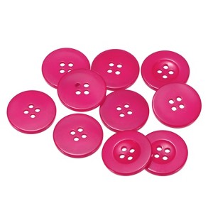 Unique Bargains Resin Snap Fastener Round Flat 4-Hole Sewing Buttons 10 Pcs - 1 of 4