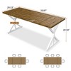 Dyonery 70.8" Farmhouse Dining Table for 6, Rustic Wood Kitchen Table with Metal Legs for Dining Room - 2 of 4
