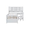 Twin Size Wood Platform Bed with Bookshelf, Built-in Desk and Matching Chair - 4 of 4