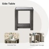 3-Piece Outdoor Wicker Bistro Set with Swivel Chairs - Modern Rattan Patio Furniture with Thick Cushions & Side Table - 4 of 4