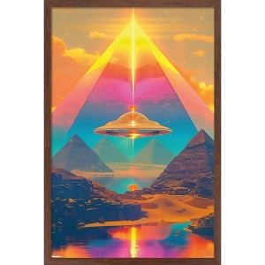 Trends International Ray Heere - UFO Pyramid 1 Framed Wall Poster Prints - 1 of 4