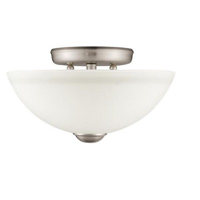 Somerset Sleek Brushed Nickel LED Bowl Flush Mount Light