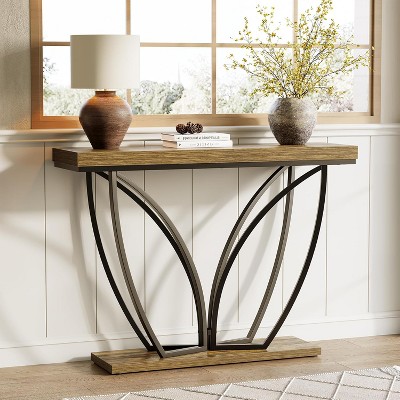 Tribesigns 41.3"Sofa Table, industrial Behind Couch Furniture, Narrow Long Console Table for Entryway, Living Room, Hallway, Office, Rustic Brown