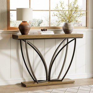 Tribesigns 41.3"Sofa Table, industrial Behind Couch Furniture, Narrow Long Console Table for Entryway, Living Room, Hallway, Office, Rustic Brown - 1 of 4
