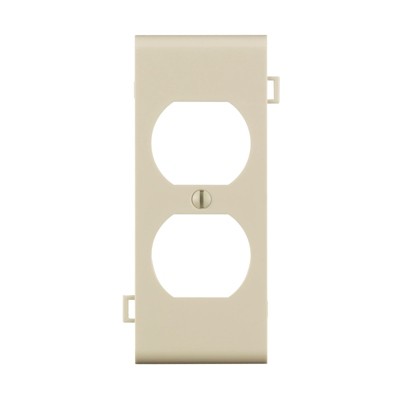 Leviton 0PSC8-00T Light Almond 1 gang Thermoplastic Nylon Duplex Sectional End Wall Plate 1 pk