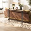 VINGLI Oak-colored 1-piece Set Melamine + Iron Hallway Table with Power Strip - 4 of 4