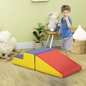 19.80"Soozier 2 Piece Climb and Crawl Activity Play Set Soft Secure Foam Playset for Toddler Preschooler Indoor Play Equipment ,Multicolor - 1 of 4