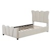 NicBex Twin/Full Size Upholstered Bed Frame with Velvet Headboard and Footboard,Modern Platform Bed with Wooden Slats Support,No-Noise,Easy Assembly - 4 of 4