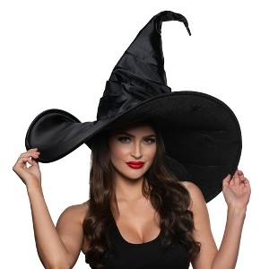 Underwraps Costumes Jumbo Witch Hat Adult Costume Accessory | Black - 1 of 4