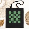 Simply Sage Market Checkeredboard Smiley Canvas Tote - One Size Natural - Black - 3 of 4