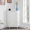 Whisen Modern Triangle Corner Bathroom Storage Cabinet with Adjustable Shelf - 3 of 4