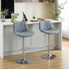 LOVMOR Counter Height Bar Stools Kitchen Island Barstools Adjustable Swivel Counter Stool Bar Height Island Chairs with Back,Set of 2 - image 3 of 4