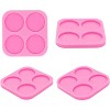 JDICTION 1.7 Inch Super Glossy Silicone Mold - 4-Cavity Round Phone Grip, DIY Resin Jewelry & Badge Reel Mold for Epoxy Polymer Clay - 3 of 3
