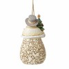 Jim Shore 5.0 Inch Snowman With Evergreen Ornament Winter Cardinal Tree Scene Tree Ornaments - 2 of 3