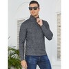 Mens Quarter Zip Up Sweaters Slim Fit Lightweight Mock Neck Pullover Casual Muscle Stretch Polo Sweaters - 4 of 4