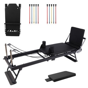 Foldable Pilates Equipment for Home Workouts,Pilates Reformer Machine for Home Gym,Pilates Exercise Equipment with Jump Board,Color Cords Set of 2 - 1 of 4