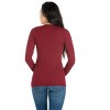 24seven Comfort Apparel Womens Solid Long Sleeve Scoop Neck Top - 3 of 4