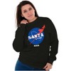 NASA Santa Claus Christmas Sleigh Sweatshirt for Men or Women Brisco Brands - 3 of 4