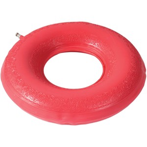 DMI Inflatable Ring Donut Seat Cushion Pillow for Hemorrhoid, Pregnancy, and Tailbone Pain, Red, 18 in - 1 of 3