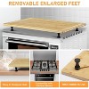 30x20 Inch Extra Large Bamboo Cutting Board, Noodle Board with Four Removable Feet, Juice Groove, Wooden Stove Top Cover for Electric Cooktops - 2 of 4