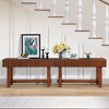 Okak 52IN Farmhouse Console Table with Hidding Storage Drawers, Entry Table with Solid Wood Legs, Hallway Table for Living Room, Foyer, Cherry - 2 of 4