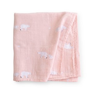 SARO Muslin Swaddle Blanket – XL 47" x 47" Bamboo Cotton Blanket, OEKO-TEX® Certified, Eco-Friendly and Breathable Newborn Wrap, Made in Spain - 1 of 4