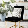 Emilia Stripe Pillow - Creme - 18"X18" - Safavieh - 2 of 3