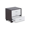 NicBex 16 inch Nightstand with 3 Drawers,Modern Side Table with Storage Space and Metal Handle,Bedside Table for Bedroom,Living Room,Brown/White - 4 of 4