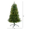 Nearly Natural 4-ft Vermont Fir Artificial Christmas Tree with 100 Clear LED Lights - 2 of 4