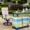 Aoodor Outdoor High Back Dining Chair Cushion Set, Water Proof & Stain Resistant Polyester Fabric Cover with Ties and Zipper, Set of 4 - 3 of 4