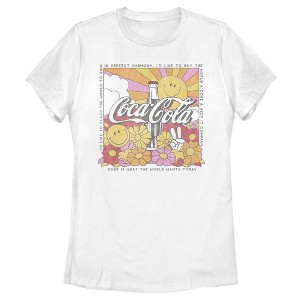 Women's Coca Cola Unity Square Lyrics Logo T-Shirt - 1 of 4