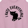 Women's - Instant Message - I Hate Everything Cat Graphic Racerback Tank - 2 of 4