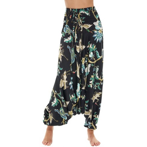 Dark Blue Harem Pants Women Comfy Hippie Pant Loungewear Trousers