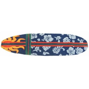 Homefires Surfboard Hawaiian Navy Runner Rug, 20"x72" – Coastal Tropical Floor Accent with Surf-Inspired Design for Indoor Spaces - 1 of 3