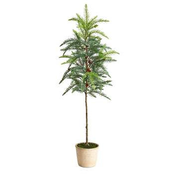 Nearly Natural 3.5-ft Winniepeg Artificial Pine Christmas Tree in Decorative Planter