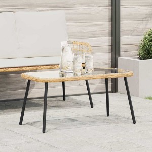 Coffee Table Brown and Black 90 x 45 x 43 cm - 1 of 4