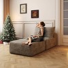 MAYEERTY 135" Large Modular Sofa Camel - 135" 6-Seat, Corduroy, Sofa Bed, No Assembly, for Apartment/Living Room - 2 of 4
