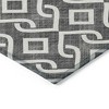 Black And Ivory Geometric Washable Indoor Outdoor Area Rug - 4 of 4