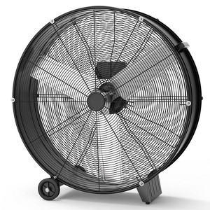 30 in Industrial Drum Fan, Heavy Duty Metal Air Circulator with Caster Handle for Patios, Warehouses, Commercial, Factories and Workshops - 1 of 4