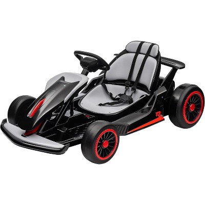 Go Kart for Kids, 24V Drift Kart with 2X200W Strong Motor, 7AH Big Battery, Electric Pedals, Electric Go Kart Outdoor Race Toy