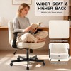 Kumasinova Extra-Wide Criss Cross Office Chair,Comfy Swivel Chair with Flip-up Armrests & Thick Cushion,Ergonomic Desk Chair for Office,Bedroom - 3 of 4